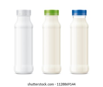 White Bottles Milk Dairy Foods Other Stock Illustration 1128869144 ...