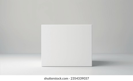 White box 3d mockup on the white background.