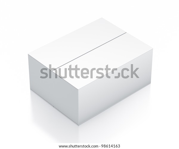 White Box High Resolution 3d Illustration Stock Illustration 98614163