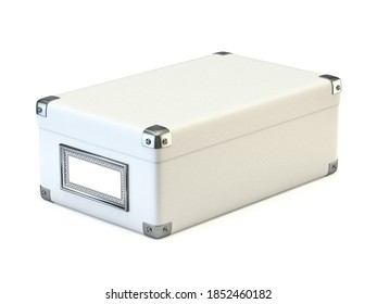 White Box With Metal Corners 3D