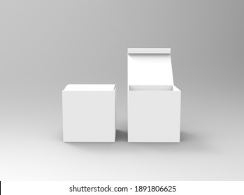 White Box Package Mokup 3D Rendering Image