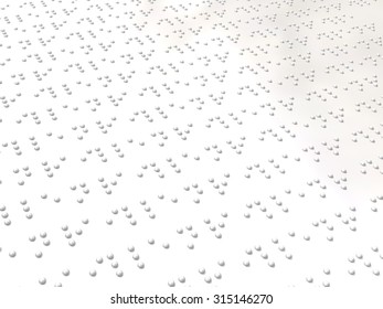 White Braille Texture Three Dimensional And Shaded