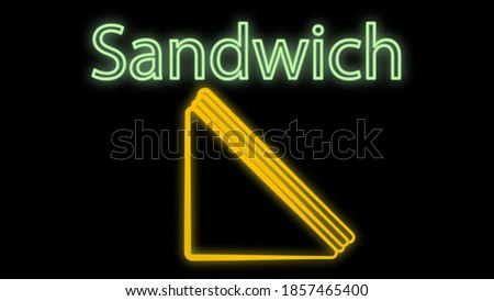 Image, Stock Photo neon “sandwiches”