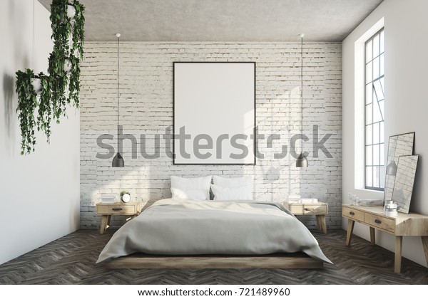 Illustration De Stock De Decoration D Une Chambre En Brique Blanche 721489960