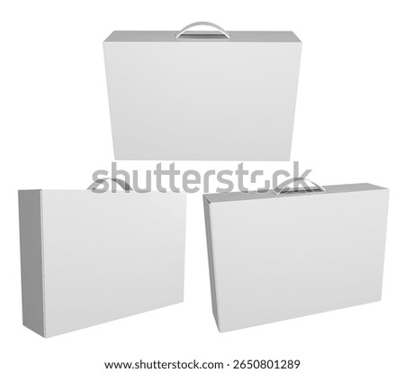 White Briefcase Box Presentation Mockup