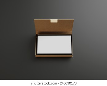 White business cards in the box