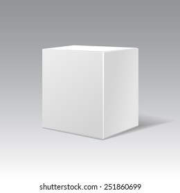 Blank White Carton 3d Box Icon Stock Vector (Royalty Free) 1033057792 ...