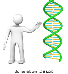 White Cartoon Character Loupe Dna White Stock Illustration 186094748 ...