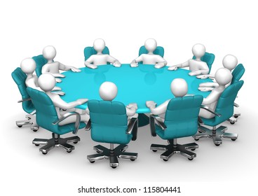 Conference Table Swivel Armchairs Symbol Euro Stock Illustration ...