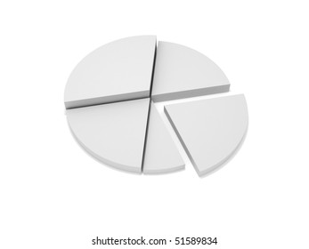 Similar Images, Stock Photos & Vectors of White chart pie isolated on ...