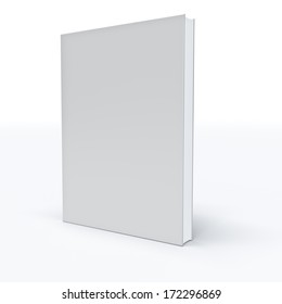 White Closed Book On White Background .