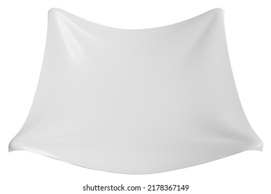 White cloth on the white background. 3d rendering.
