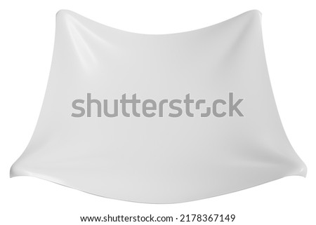 White cloth on the white background. 3d rendering.