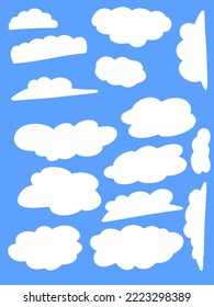 white clouds on blue sky