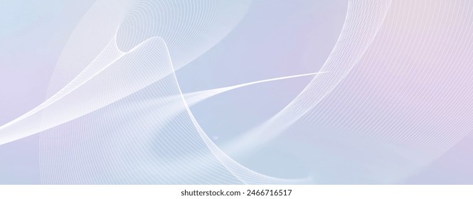 White Colors Abstract Background with Striped Ribbons - Powered by Shutterstock