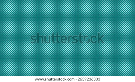 white colour polka dots pattern over teal cyan useful as a background