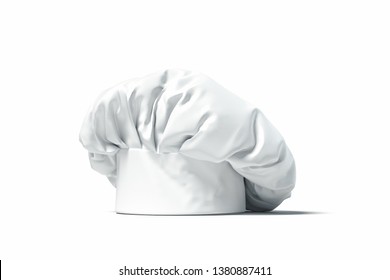 White Cook Hat Or Toque Isolated On Light Background. 3d Rendering.