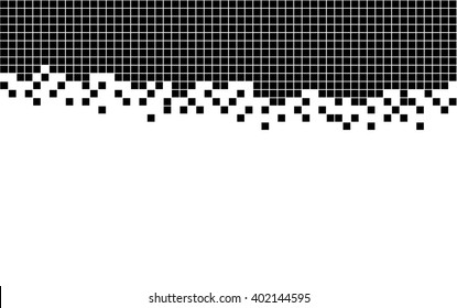 White Copyspace with black pixel background