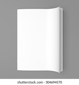 White Cover Empty Magazine Blank On Stock Illustration 304694570 ...