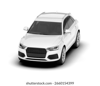 White crossover isolated on background. 3d rendering - illustration