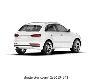 White crossover isolated on background. 3d rendering - illustration