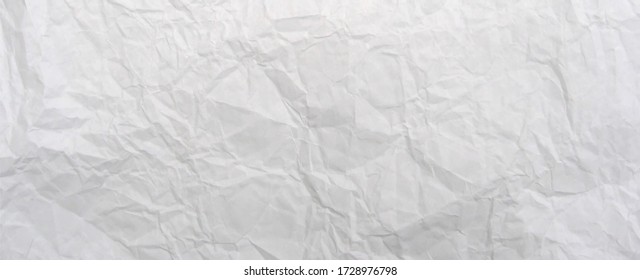 White Crumpled Paper Texture Background