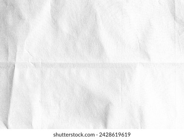 White crumpled paper texture background 