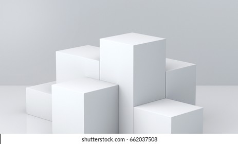 White Cube Boxes White Blank Wall Stock Illustration 662037508 |  Shutterstock