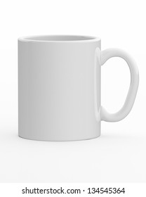 White Cup On White Background