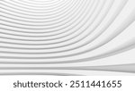 White curved structure, abstract background. Abstract building structures are used in graphics or various media. 3d rendering.