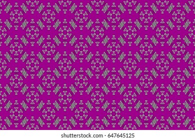 White element on a magenta background. White floral seamless pattern. White floral ornament in baroque style. Damask background.
