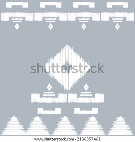 white elephant pattern on indigo background