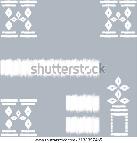 white elephant pattern on indigo background