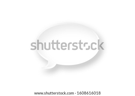 White empty dialogue box, speech bubble isolated on white background with place for text. Design element for smartphone chat messaging, texting concept.