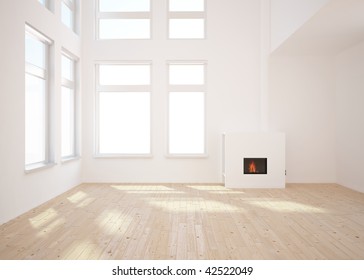 white empty room - Shutterstock ID 42522049
