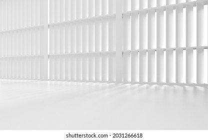 The white empty room, 3d rendering. Computer digital drawing.