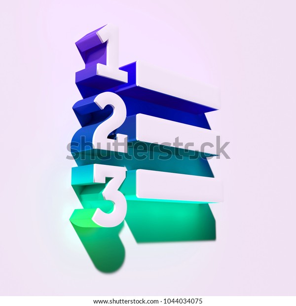 White Enumeration List Icon 3d Illustration Stock Illustration 1044034075