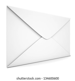 White envelope. Isolated render on a white background - Shutterstock ID 134600600