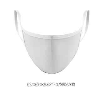 White Face Mask Mockup top side view, Blank dust mask 3d rendering isolated on white background