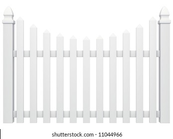 White Fence Isolated