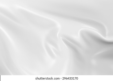 White Flag  - 3D Render With Silky Reflective Texture