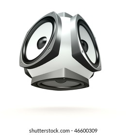 White Floating Multidirectional Speaker