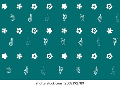 White flower on green background, Floral abstract background. - Powered by Shutterstock