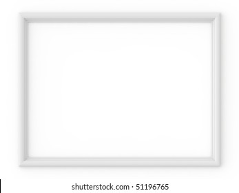 White Frame Isolated On White