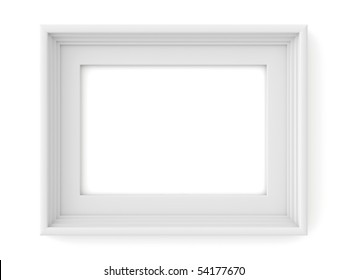 white frame isolated on white