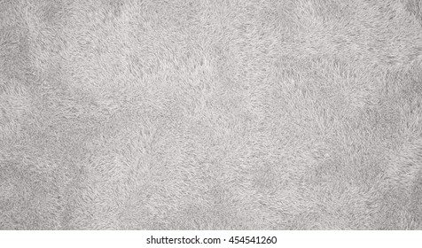 White Furry Carpet. Isolated 3d Render