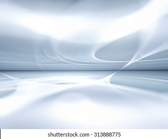 white futuristic background fractal horizon