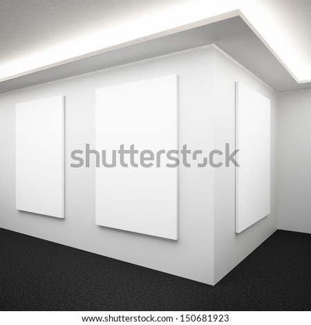 White gallery interior