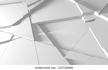 White Geometric Poligon Abstract Background 3d Stock Illustration ...