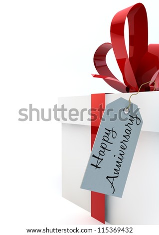 white gift boxes red ribbons happy stock illustration 115369432 happy anniversary ribbon